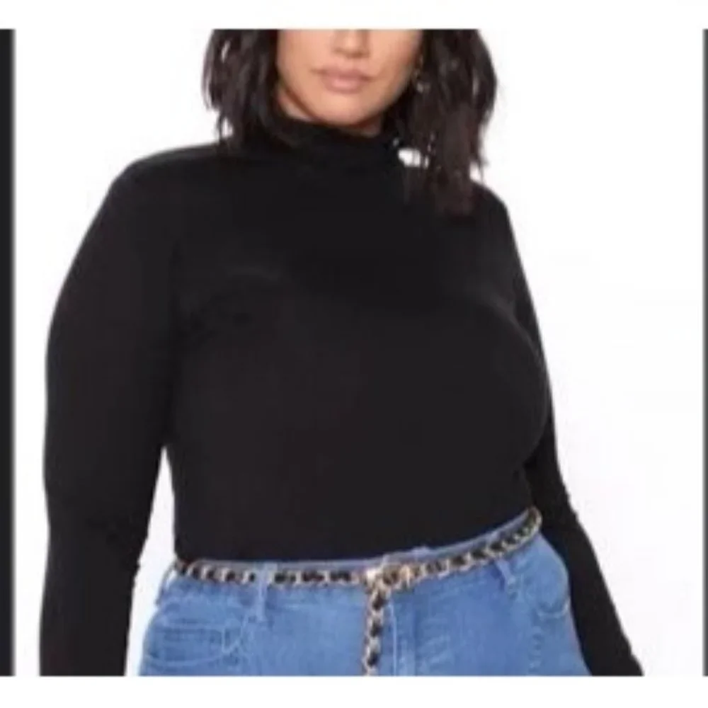 Sweater blouse top tee mock turtleneck knit